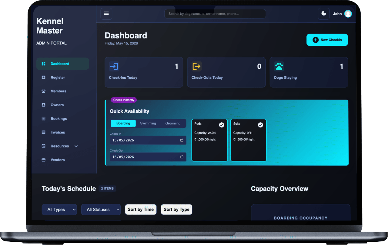 Pet Facility Management Dashboard